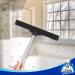 MR.SIGA Pet Hair Removal Rubber Broom with Squeegee - 2 in 1 Floor Brush for Carpet, 62 inch Handle, Includes Microfiber Cloth - Buy Online on GoSupps.com
