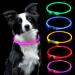 Auauy LED light neck band dog usb charging in length adjustable pet safety collar cutable waterproof luminous band for dogs and cats 3 mode (pink) rosa-universal