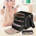 Prokva Travel Makeup Bag with 5 Removable Cases - Large Cosmetic Organizer with Strap and Storage Pockets - Black (Patented Design) - Buy Online on GoSupps.com