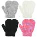 4 Pairs Toddler Knitted Mittens Stretch Gloves Unisex Baby Mittens Winter Warm Full Finger Toddler Gloves for Boys Girls Cute Style