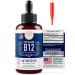 Vegan Vitamin B12 Liquid - Max Strength B12 Vitamins 5000 mcg Methylcobalamin Supplement - Liquid Vitamin B12 Sublingual Drops - Liquid B12 Vitamins Mood Energy Support - Citrus Flavor B 12 2oz