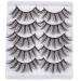 Housoutil 1 Box Fake Eyelashes Artificial False Eyelash Dappen Dishes for Acrylic Lash Extensions 5d False Eyelashes Crisscross False Lashes Faux Wispy Eyelashes Soft Fiber Dense Extend 3d