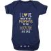 Hippowarehouse I love both my mummys to the moon and back baby vest bodysuit (short sleeve) boys girls