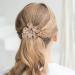 Nuorest 2PCS Mesh Flower Elastic Hair Ties with Leaf Embroidery and Rhinestones - Champagne Ponytail Holders for Women and Girls - Elegant Hair Accessories for Parties and Daily Use - Buy Online on GoSupps.com