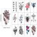 Konsait 24 Sheets Large Temporary Tattoos - Big Flowers Tribal Totem Design - Body Stickers for Men and Women - Buy Online on GoSupps.com
