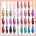 Lavender Violets 42 Pcs Gel Nail Polish Kit Set - 36 Colors + 6 Base Top Coat - Glossy Matte & Glow in the Dark - Nail Art C952 Winter Leaves - Buy Online on GoSupps.com