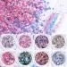 Laza 8 Colors Holographic Chunky Glitter - Iridescent Mermaid Sparkle for Acrylic Nails & Resin Decoration - Pink Purple - Buy Online on GoSupps.com