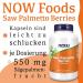 Now Foods Saw Palmetto Berries - 550 mg 250 Vegan Capsules | Gluten-Free Soy-Free Vegetarian - International Shipping Available - Buy Online on GoSupps.com