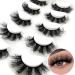 Buy 20mm Mink Flu-ffy Lashes | 5 Pairs of 3D Volume Curly Dramatic False Eyelashes - Thick & Full - Buy Online on GoSupps.com