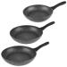 Kitchen Utensil 3 Piece 24 28 & 30cm Non-Stick Dishwasher Safe Frying Pan Set