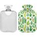 Cactus Floral Hot Water Bottle - 1L Pain Relief & Muscle Injury Relief | International Shipping Available - Buy Online on GoSupps.com