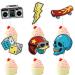 Retro Rock Party Theme Happy Birthday Cupcake Toppers for Kids 18-PC Set - It's perfect as a boys or girls hip-hop themed party rock themed party or baby shower party decoration - SugarGera