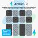 Stimpads Professional Silver EMS Electrodes - 12 Pack for Compex Muscle Stimulators - Certified Medical Quality - Perfect Conductivity & Easy Snap Connector - Buy Online on GoSupps.com