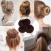 Hair Donut Bun Maker Set - 4 Pcs with 10 Hair Pins | 2 Size Bun Shaper Set for Chignon Hair Style - Brown - Buy Online on GoSupps.com