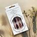 Shop Fall Press On Nails - Almond Fake Nails in Dark Brown with Designs | 24PCS Glossy Acrylic Nails for Women & Girls - Buy Online on GoSupps.com