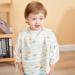 Little Dimsum Waterproof Long-Sleeved Baby Bib with Large Food Pocket - Blue Spaceship Design - Buy Online on GoSupps.com