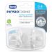 Chicco PhysioForma 100% Soft Silicone Pacifier 0-6m Clear Orthodontic Nipple BPA-Free 2-pack with Sterilizing Case - Buy Online on GoSupps.com