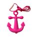 Bite ring/pacifier in anchor look sea ship chew on it without BPA cord including the closure with clamping 5 colors (pink)