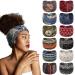 XunYee 12 Pcs 7.08 Inch Wide Boho Headbands for Women Stretch African Headbands Elastic Knotted Headband Wrap Motorcycle Hair Accessories for Women Fashion Bandeau Headbands for Yoga Workout Sport