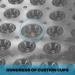 YINENN Shower Mat 21x21 inches with Suction Cups, Drain Holes - Non Slip & Washable for Showers | Clear Gray - Buy Online on GoSupps.com