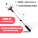 EASACE Long Handle Lotion Applicator for Back & Body - 21.5 inch Adjustable Roller with 2 Replacement Heads (Pink) - Ideal for Back Self-Application - Buy Online on GoSupps.com