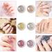 6 Colors Rose Gold Chrome Glitter Powder - Metallic Nail Art & DIY Makeup | Mirror Effect for Face & Body - Buy Online on GoSupps.com