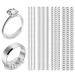 ARCUAT Ring Sizer Adjuster for Loose Rings 12 Pack 4 Sizes Invisible Clear Silicone Ring Guard for Women Men Ring Resizer Tightener Spacer Fitter for Too Big Ring Make Ring Smaller without Resizing