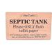 Septic Tank Pine Effect Sign Plaque Notice for Toilet Bathroom W.C only Flush Toilet Paper - Buy Online on GoSupps.com