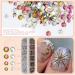 EARLMONI 7200 Pieces Rhinestones Nails Glitter Stones Colourful Rhinestones Nails Stones AB Pearls Diamonds with Tweezers and Pen Suitable for Nail DIY Design Nail Jewellery - Buy Online on GoSupps.com