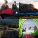 Keencamp 0 Degree XXL Sleeping Bag for Winter | Cold Weather Adult 4 Season Big and Tall | Cotton Flannel, Pillow & Compression Sack | Black_L - Buy Online on GoSupps.com