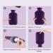 Samply 2L Hot Water Bottle with Soft Cover - Neck & Shoulder Pain Relief - Hot/Cold Therapy for Hand & Feet - Purple/Dark Purple - Buy Online on GoSupps.com