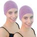 Deresina cap for hair loss made of bamboo fabric to be worn under wig (2 pieces) lavender