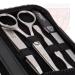 Buy Premium 8-Piece Manicure Set for Men | Three Swords Nail Care Set in Real Leather Case - Includes Beard Scissors Nail Clippers Tweezers & More - Black - Buy Online on GoSupps.com