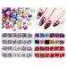 Nail Gems 4 Boxes Flatback Mixed Crystal Rhinestones for Nails Shiny Nail Rhinestones Diamonds for Nail and Face Art Design Decoration DIY Crafts