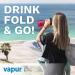 Vapur Solid Flexible Water Bottle with Carabiner - 1L (33 oz) Night Blue - Buy Online on GoSupps.com