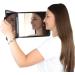 Large Folding Double Handle Handheld Mirror - Salon Haircut Mirror - Black Rectangle - Buy Online on GoSupps.com
