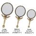 Double Sided Butterfly Design Makeup Mirror with Folding Handle - Medium Brass - Buy Online on GoSupps.com