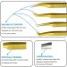 Alishba Beauty Eyelash Extension Tweezers Set - Precision Fiber Tip Japanese Stainless Steel (Gold) - Pack of 4 - Buy Online on GoSupps.com