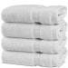 Chakir Turkish Linens | Hotel & Spa Quality 100% Cotton Premium Turkish Towels | Soft & Absorbent (4-Piece Washcloths  White) White 4-Piece Washcloths