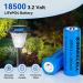 LiFePO4 18500 Rechargeable 3.2V 1000mAh Solar Battery - Perfect for Outdoor Solar Lights & Flashlights (4 Pack - Buy Online on GoSupps.com