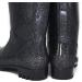DaeRainy Women's Black Waterproof Mid Calf Rain Boots - Size 8.5 | Non Slip Garden Shoes with Glitter Detail - Buy Online on GoSupps.com