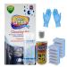 Oven & BBQ Cleaning Bundle- Oven Pride Oven Cleaner- 500 ML Bottle - Bags Gloves and Instructions Included - Complete Oven Cleaning Kit with 2 Grilll Shaped Scrubbing Pads