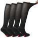 +MD 4 Pack Men s Extra Wide Non-binding Diabetic and Circulatory Bamboo Over the Knee Socks with Cushioned Sole 4Black13-15 Sock Style13-15 mens Shoe Style11-14 Black(4 Pairs)