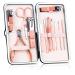 Leiwo 12pcs Pink Manicure Pedicure Kit | Stainless Steel Nail Scissors, Cuticle Cutter, Clipper Set | Professional Fingernails Toenails Grooming Tools with Travel Case - Buy Online on GoSupps.com