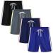 Resinta 4 Pack Toddler Boy Mesh Active Shorts Quick Dry Athletic Performance Basketball Shorts 3T Black Gray Navy Royal Blue