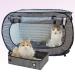 Necoichi Portable Stress Free Cage Carrier and Litter Box, Indoor & Outdoor, Travel, No.1 Seller in Japan! Black Cage/Kennel+Litter Box
