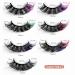 VNIHTT Colored Eyelashes - 5D Reusable Faux Mink Strip Lashes, 7 Pairs in 7 Vibrant Colors - D Curl False Lashes for Colored Lash Extensions Look - Buy Online on GoSupps.com