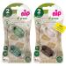 NIP Cherry Green Round Pacifier 4 Pieces Boy Set // Size 2 // 6+ Months // Blue & Turquoise + Silver & Light Blue
