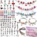 Charm Bracelet Making Kit for Girls  115PCS Jewelry Making Kit with Beads  Jewelry Charms  String Necklace  Bracelets for DIY Craft  Valentine's Day Jewelry Gift for Teen Girls Age 8-12. New Bracelet Kits
