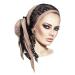 Taupe Headscarf Headcover for Women Tichel Soft Cotton Pre tied Bandana Head wrap Head wear Black Lace Handmade (Long taupe w/black lace)
